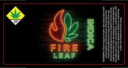 Fire Leaf Large Jar Label