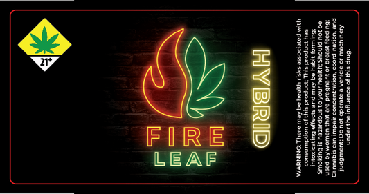 Fire Leaf Large Jar Label