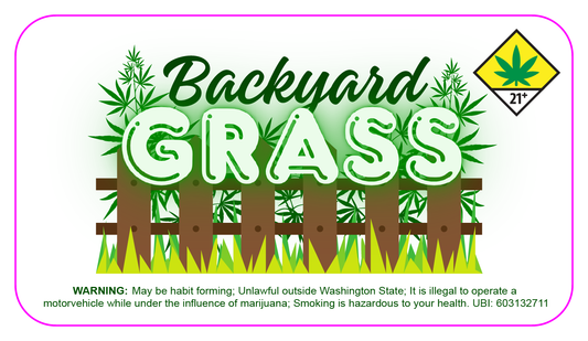 Backyard Grass Label