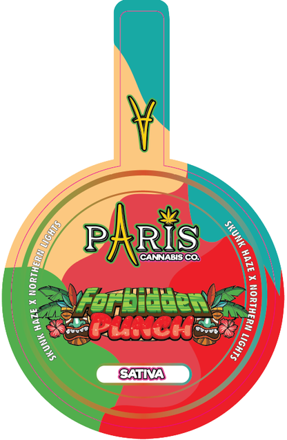Paris Round Lid Label with Tab 28g