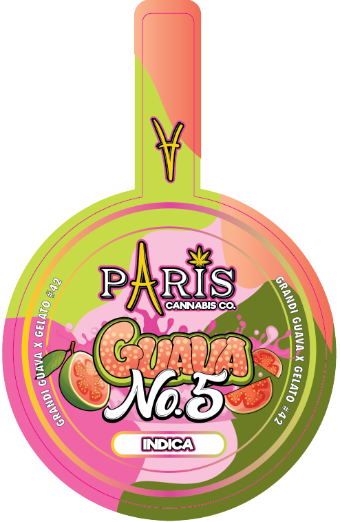 Paris Round Lid Label with Tab 28g