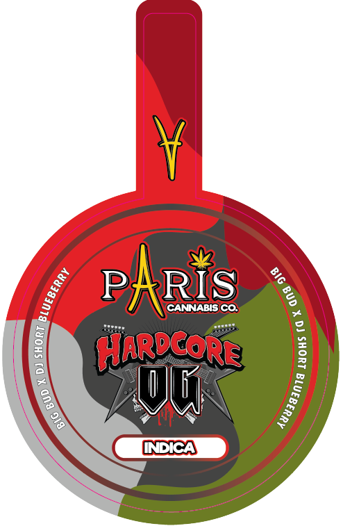 Paris Round Lid Label with Tab 28g
