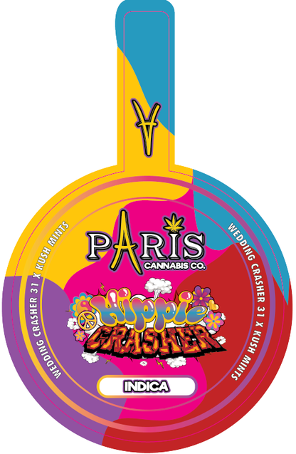Paris Round Lid Label with Tab 28g