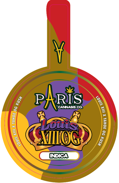 Paris Round Lid Label with Tab 28g