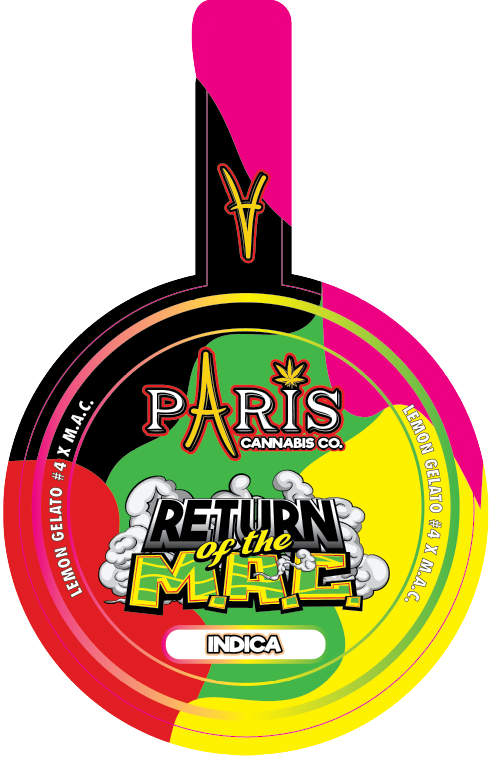 Paris Round Lid Label with Tab 28g
