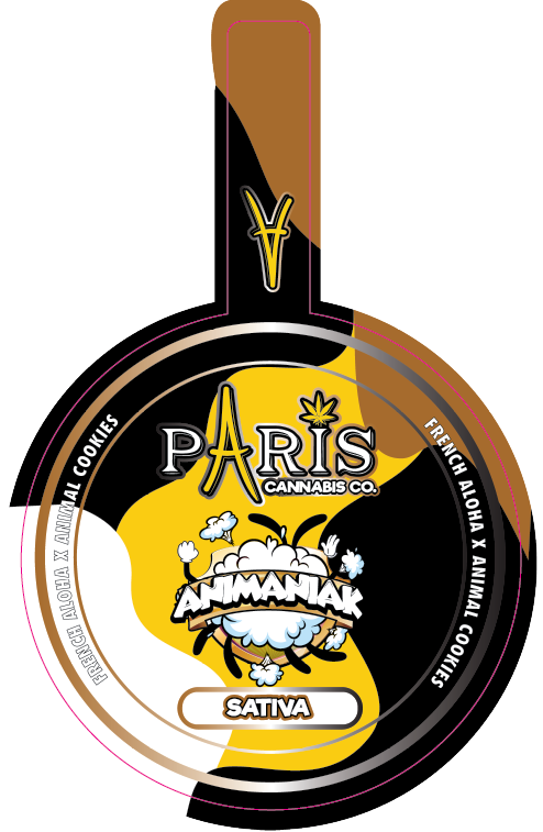 Paris Round Lid Label with Tab 28g