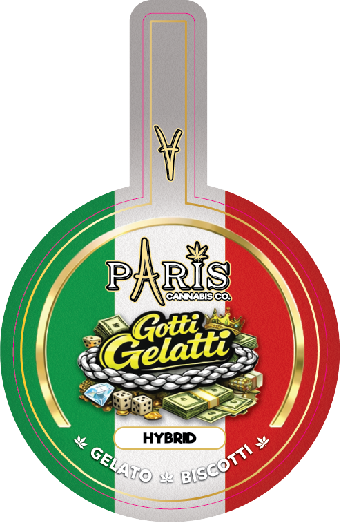 Paris Round Lid Label with Tab 28g