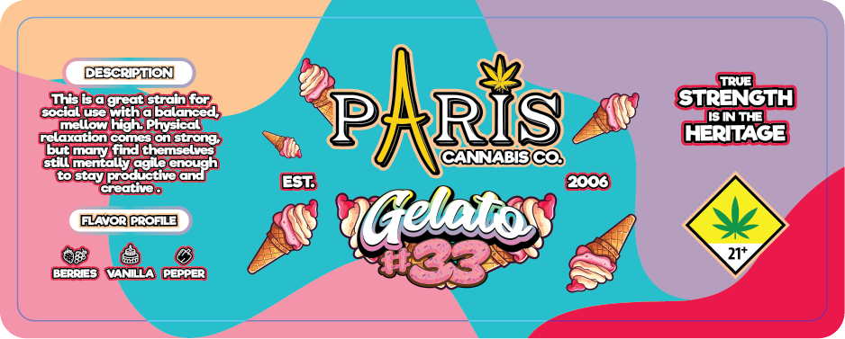 Paris Wrap Label 28g