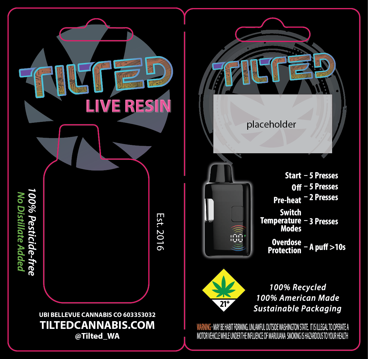 Tilted Live Resin Vona Pro Disposable