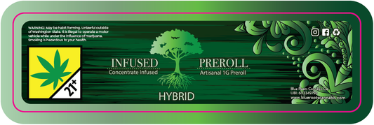 Blue Roots Infused Joint Tube Labels