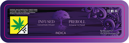 Blue Roots Infused Joint Tube Labels
