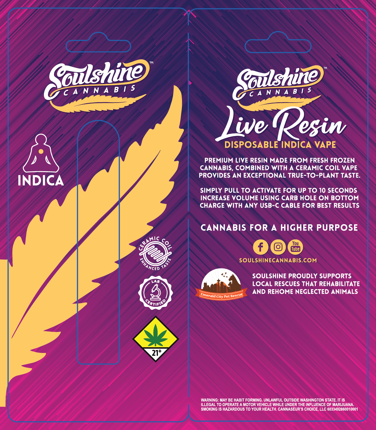 Soulshine Live Resin Disposable