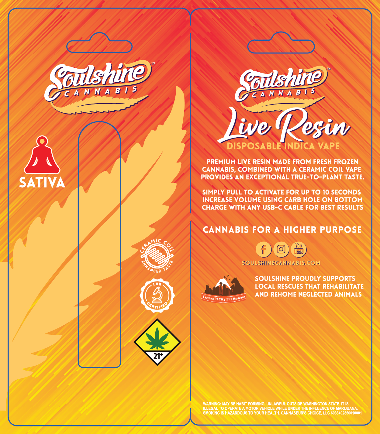 Soulshine Live Resin Disposable