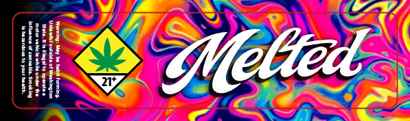 Melted 4x1in Label
