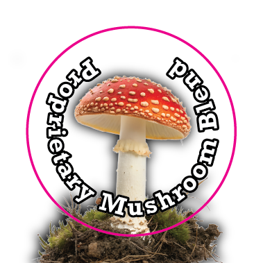 Blue Lotus Mushroom Blend 1" Round Sticker