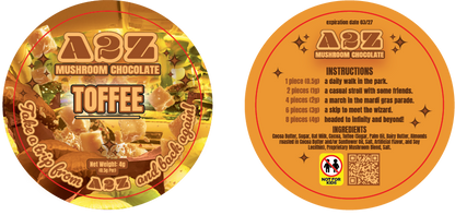 AZ - Chocolate Bar Round Labels (Front and Back Set)