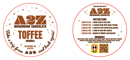 AZ - Chocolate Bar Round Labels (Front and Back Set)