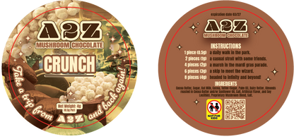 AZ - Chocolate Bar Round Labels (Front and Back Set)