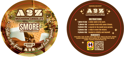 AZ - Chocolate Bar Round Labels (Front and Back Set)