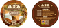 AZ - Chocolate Bar Round Labels (Front and Back Set)