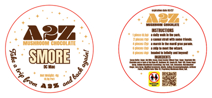 AZ - Chocolate Bar Round Labels (Front and Back Set)