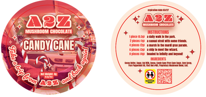 AZ - Chocolate Bar Round Labels (Front and Back Set)