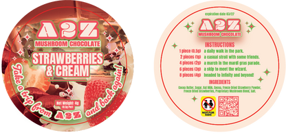 AZ - Chocolate Bar Round Labels (Front and Back Set)
