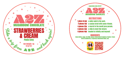 AZ - Chocolate Bar Round Labels (Front and Back Set)