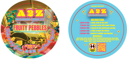 AZ - Chocolate Bar Round Labels (Front and Back Set)