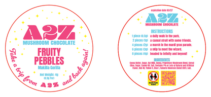 AZ - Chocolate Bar Round Labels (Front and Back Set)