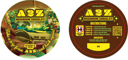 Chocolate Bar Round Labels (Front and Back Set)