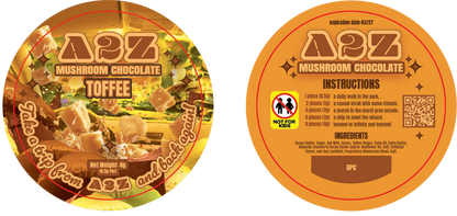 Chocolate Bar Round Labels (Front and Back Set)