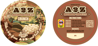 Chocolate Bar Round Labels (Front and Back Set)