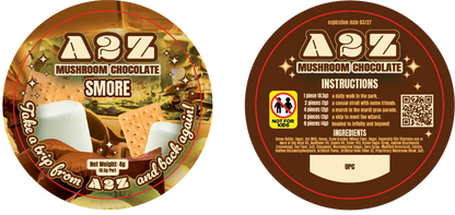 Chocolate Bar Round Labels (Front and Back Set)