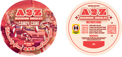 Chocolate Bar Round Labels (Front and Back Set)