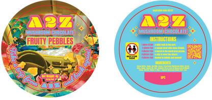 Chocolate Bar Round Labels (Front and Back Set)