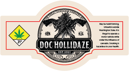3.5g Doc Hollidaze Jar Label