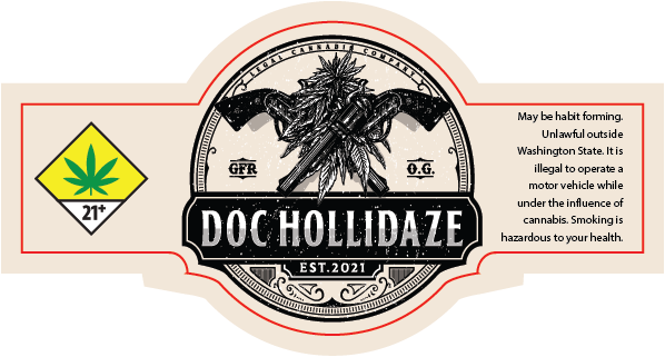 7g Doc Hollidaze Jar Label