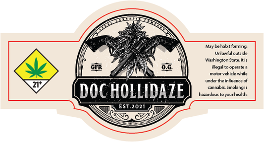 7g Doc Hollidaze Jar Label