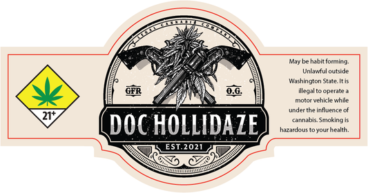 28g Doc Hollidaze Jar Label