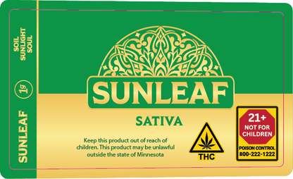 MN - Sunleaf 1g Preroll Labels