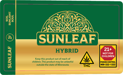 MN - Sunleaf 1g Preroll Labels