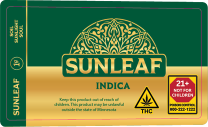 MN - Sunleaf 1g Preroll Labels