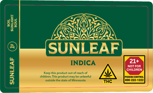 MN - Sunleaf 1g Preroll Labels