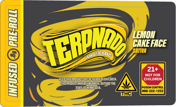 MN - Terpnado 0.8g Single Preroll Label