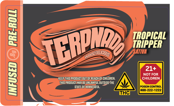 MN - Terpnado 0.8g Single Preroll Label