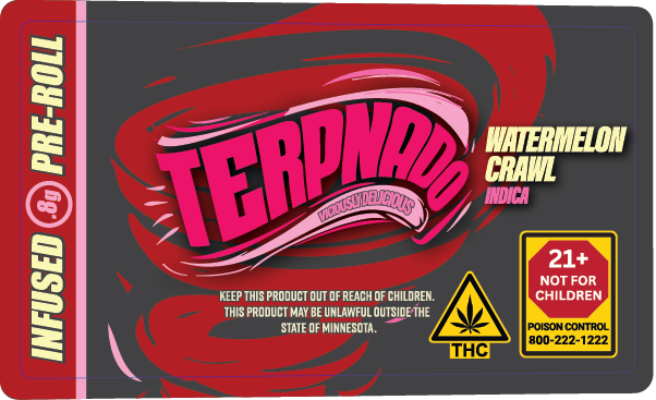 MN - Terpnado 0.8g Single Preroll Label