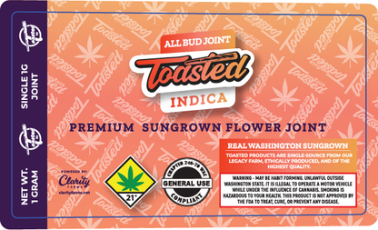 Toasted Sungrown Preroll Labels