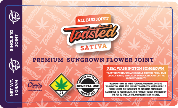 Toasted Sungrown Preroll Labels