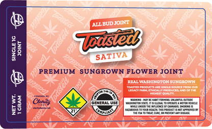 Toasted Sungrown Preroll Labels